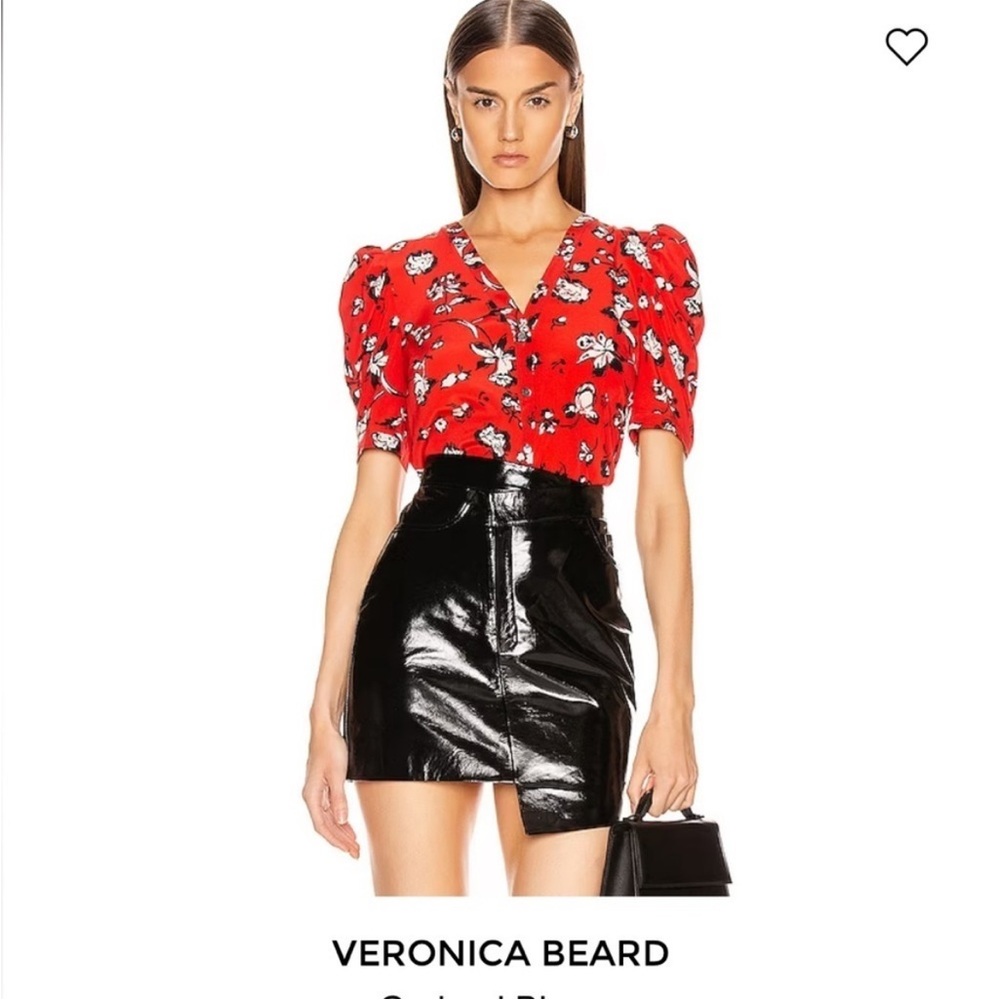 VERONICA BEARD SILK GARLAND BLOUSE 14